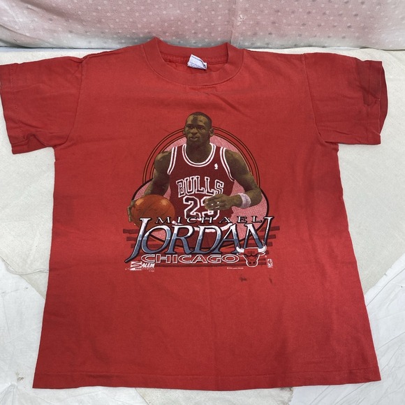 Vtg 1990 Salem Sportswear Chicago‎ Bulls Michael Jordan  T Shirt Kids 14-16 READ - Picture 1 of 16